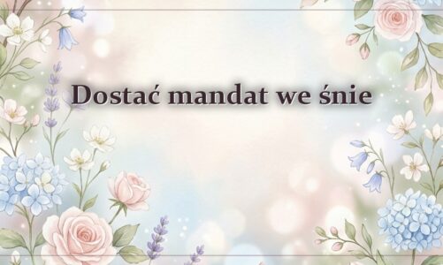 Dostać mandat we śnie