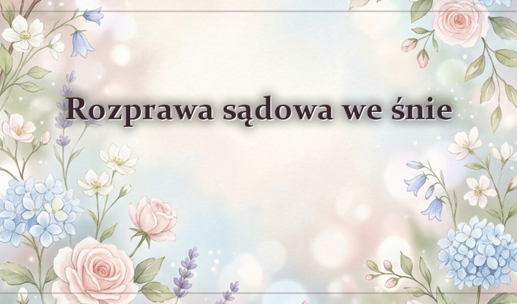 Rozprawa sądowa we śnie – gdy stajesz przed sądem