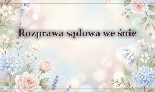 Rozprawa sądowa we śnie